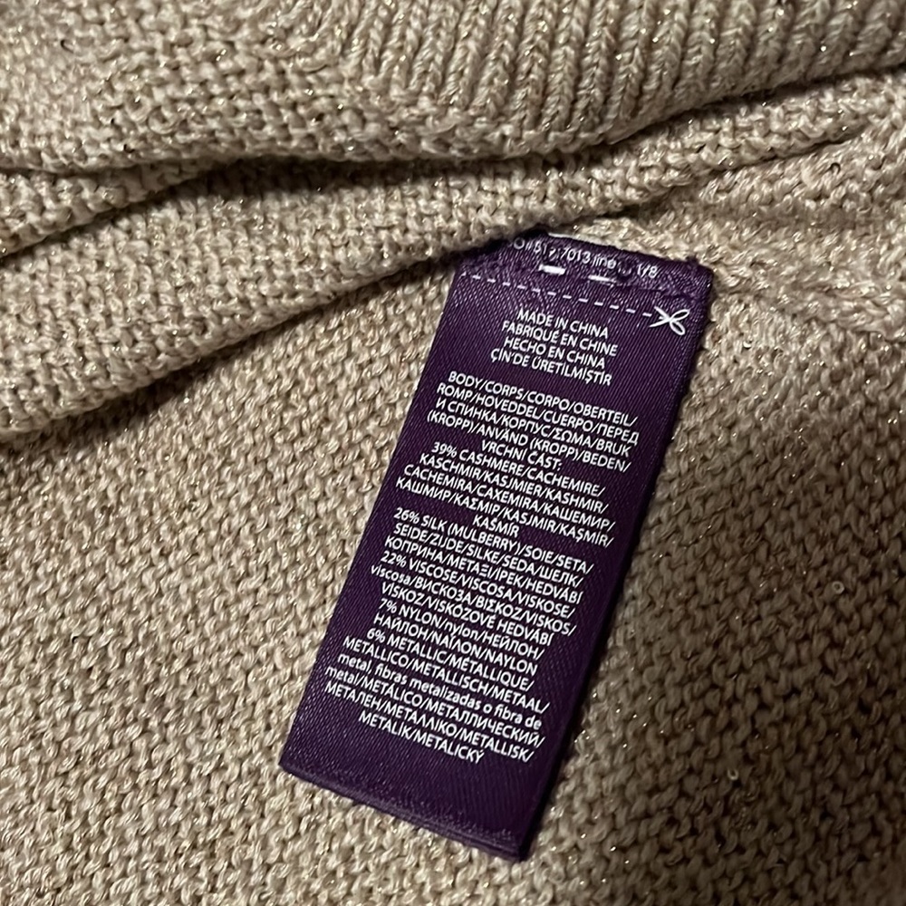 $1690 Polo Ralph Lauren’s Purple label ladies luxurious sweater made in china. - Picture 7 of 11